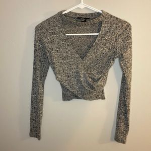 forever 21 Crop cross body long sleeve top